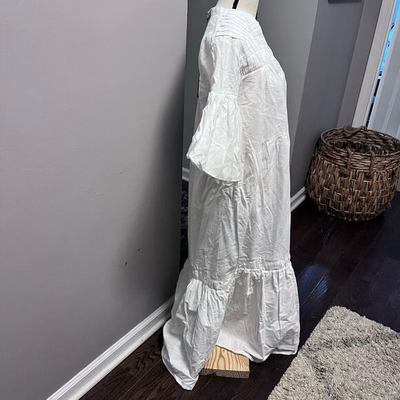 Bali Elf Handmade S White Oleana Dress 100% linen - Picture 6 of 6